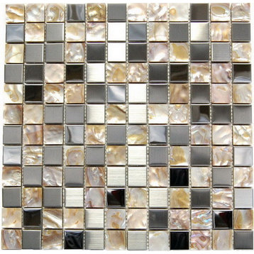 Oddysey Perla Blend Mosaic Tile, 12"x12", Set of 10