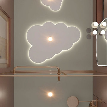 Cloud-Themed Ceiling Design by Custom Design Interiors Pvt Ltd.