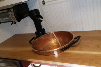 Custom copper sink and faucet