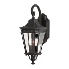 2-Light Wall Lantern, Black