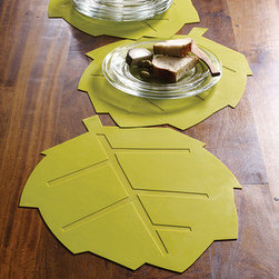 Dew Leaf Placemat in Green - Set of 4 - Placemats
