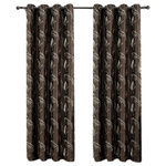 Royal Tradition - Olivia 2PC Grommet Embroidered Lined Panels, Chocolate, 104"x96" - This Olivia Embroidered curtain features a floral design that make a fashionable accent to any room's decor. With a 100% polyester construction, this curtain panel has a soft texture that hangs beautifully in any room. These panels are available in different colors and sizes to match a variety of windows. The panels are durable enough to withstand machine washing, but sophisticated enough to add a silky feel to your contemporary home.