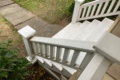 Historic home front porch stair replacement