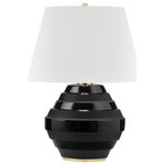 Hudson Valley - Hudson Valley Calverton 1-LT Table Lamp L1382-AGB/BK - Aged Brass/Black - This 1-LT Table Lamp from Hudson Valley has a finish of Aged Brass/Black and fits in well with any Thoughtful Simplicity, Everyday Modern style decor.