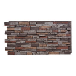 147-EVEREST DEEP SLATE STACKED WALL PANEL - 24"H - Wall Panels