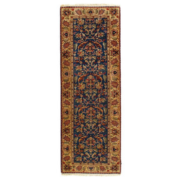 Fine Hand Knotted Indian Agra Runner 3'x9'1''