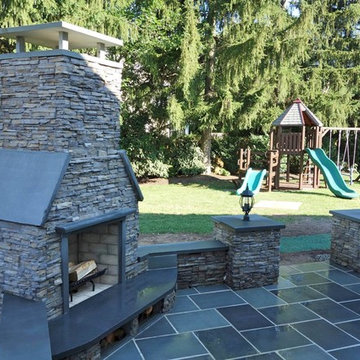 Outdoor Living Space - Bluestone, Patio, Outdoor Kitchen, Fire Place, Bar