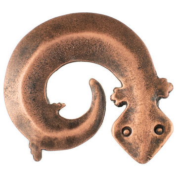 Gecko Pewter Cabinet Hardware Knob, Copper
