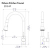 ZLINE Edison Kitchen Faucet in Matte Black (EDS-KF-MB)