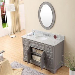 Carenton 48 inch Traditional Bathroom Vanity Gray Finish - Bathroom Vanities And Sink Consoles
