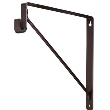 Dark Bronze Shelf & Rod Support Bracket for 1530 Series Closet Rods