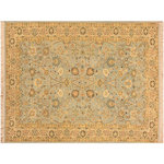 Bareens Designer Rugs - Pak Persian Deandra Taupe/Green Wool Rug - 4'0'' x 6'0'' - Designed with mesmerizing intricacy and gorgeous color palette, this hand-knotted masterpiece demonstrates the beauty and electrifying thrill of Pak Persian art. These meticulously hand-knotted Pak-Persian rug is made with pure wool and features breathtaking traditional, transitional, and tribal designs in bold luxurious color pallets. Known for their intricate designs these rugs are a reproduction of Persian rugs, made in Pakistan with unique Mughal designs. Made by master weavers using the same Persian texture, design and dying technique, we wanted to produce the most significant manifestation of Persian art, life, and culture. This rug is most famous for its exceptional quality, incredible designs, patterns, and vibrant rich color. Pak-Persian rugs made with Persian weave with high knot counts, which enables the high intricacy and detail found in the patterns are also referred to as "State of art", each color adds a rich beautiful detail in the artwork of this rug. The design, color, and beautiful chromatic composition with a vibrant sheen with intricate designs, exude beauty, elegance, and quality make this rug a masterpiece of its own.