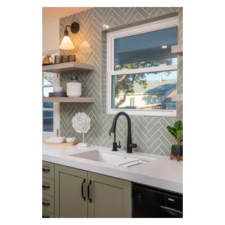 Transitional Green Serenity Kitchen - Transitional - Kitchen - San ...