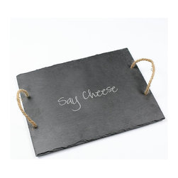 Say Cheese 15.5 in. x 12 in. x .25 in. Slate Tray - Cheese Boards And Platters