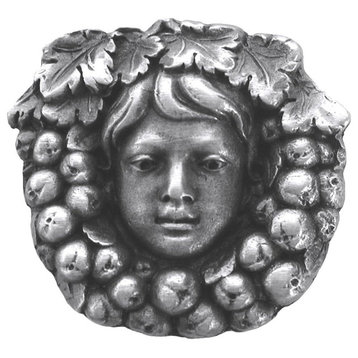 Fruit of The Vine Knob, Antique-Style Pewter