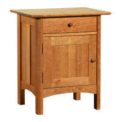 Modern Shaker 1-Drawer 1-Door Nightstand - Nightstands And Bedside Tables