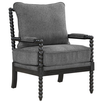 Eliza Spindle Chair, Charcoal