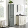 Seaside Tall Linen Cabinet Distressed Gray