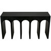 Noir Mahogany Bridge Console Table With Hand Rubbed Black Finish GCON287HB