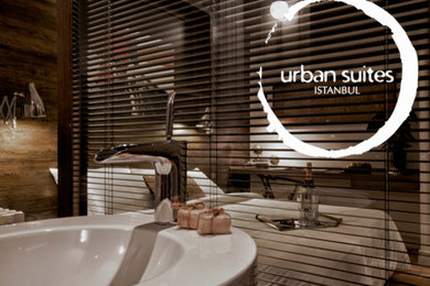 Example of a trendy bathroom design in Other