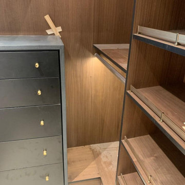 Luxury Living: Designing Wooden Black Walk-In Closet Spaces