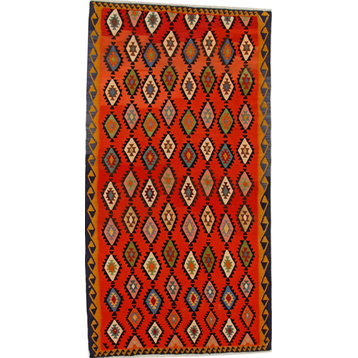 Persian Kilim Fars Azerbaijan Antique 10'4"x5'6" Hand Woven Oriental Rug