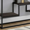 48" Brown And Black Frame Console Table With Storage