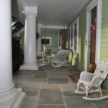 Outdoor,pool fireplace,retaining walls,random flagstone,porch.