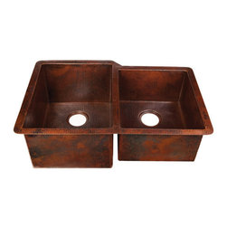 Legacy Signature 60/40 Copper Kitchen Sink - Kitchen Sinks