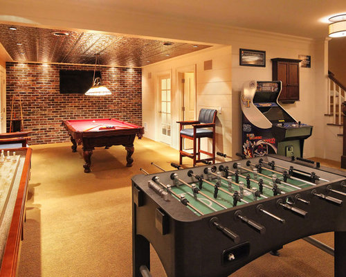 Basement Game  Room  Houzz