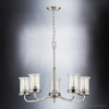 Luxury French Country Chandelier, Brushed Nickel, UHP3780