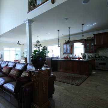 Open Concept Kitchen and Living Room with Surround Sound