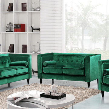 Emerald Green Velvet Living Room