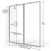 Infinity Semi-Frameless Swing Shower Door, 45-46", Clear, Brushed Nickel