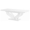 VIVA High Gloss Extendable Dining Table, White