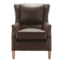 Alex Eco Leather & Fabric Chair - Armchairs And Accent Chairs