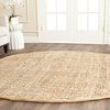 Safavieh Natural Fiber Collection NF734 Rug, Natural/Ivory, 7' Round