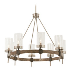 Minka Lavery Bridlewood 4640-106 4 Light Foyer, Stone Grey W/Brushed Nickel