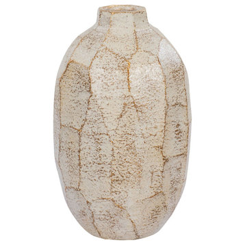 Varaluz 445VA07A Takko 5.5"W Ceramic Table Vase - Slate Brown / White