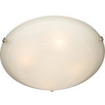 Maxim Lighting International - Malaga 3-Light Flush Mount, Satin Nickel, Marble - Shed some light on your next family gathering with the Malaga Flush Mount. This 3-light flush-mount fixture is beautifully finished in satin nickel with marble glass shades and will match almost any existing decor. Hang the Malaga Flush Mount over your dining table for a classic look, or in your entryway to welcome guests to your home.