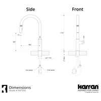 Karran KKF350 1-Handle Pull Down Dual Function Sprayer Faucet, Stainless Steel
