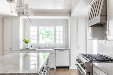 This is an example of a transitional kitchen in Charlotte.