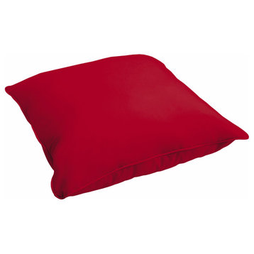 Outdoor Corded Floor Pillow Single 26, Hx26, Wx6, D, Crimson