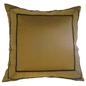 Dupioni Silk Pillow With Designer Braid, 16"x16", Without Insert