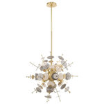 Livex Lighting - Livex Lighting 40074-12 Circulo - 24" Six Light Chandelier - Cast a luxurious glow over your room with this polCirculo 24" Six Ligh Satin Brass Clear Di *UL Approved: YES Energy Star Qualified: n/a ADA Certified: n/a  *Number of Lights: Lamp: 6-*Wattage:60w Medium Base bulb(s) *Bulb Included:No *Bulb Type:Medium Base *Finish Type:Satin Brass