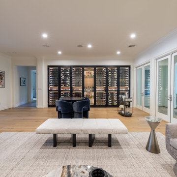 Oaks Calabasas Wine Wall With Black Steel Doors
