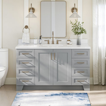 Ariel Taylor 60" Sink Bath Vanity Base, Grey