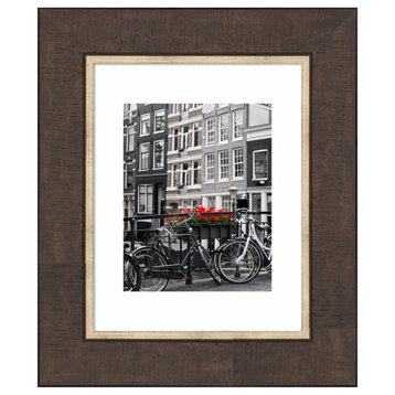 Amanti Art Lined Bronze Photo Frame Opening Size 11x14", Matted To 8x10"
