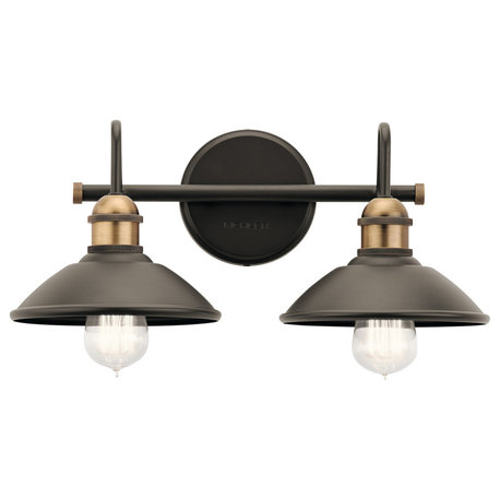 Kichler 45944 Clyde 2 Light 17"W Bathroom Vanity Light - Olde Bronze