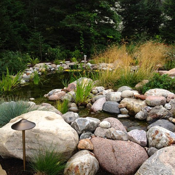 Relaxing Retreat with a Natural Pond Water Feature